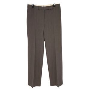 Armani Collezioni Dress Pants Womens 8 Brown Wool Straight Leg Career Academia